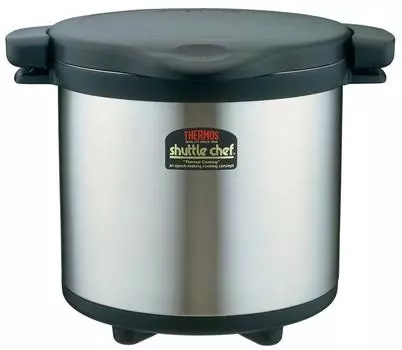 Термос с вакуумной изоляцией Shuttle Chef Black BK 8.0L KPS-8001 с антипригарным покрытием чёрный