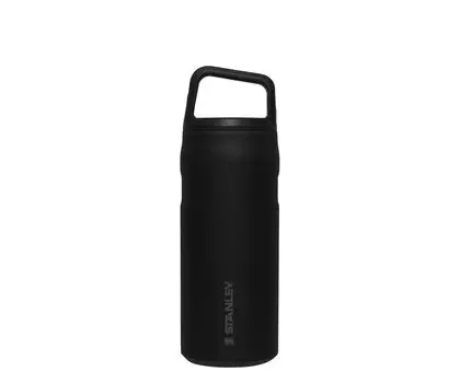Термос STANLEY Aerolight, черный, с холодной изоляцией, легкий, прочный, подходит для мытья в посудомоечной машине, гарантия, японский, 0,35 л (неподдельный