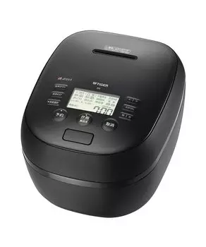 Термос Tiger Rice Earthen Pot Давление Foam Fire Mainland 3 уровня 3 уровня нагрева Small Delicious Cooking Menu Audio Freshly Matte Black (ТИГР)