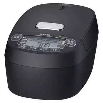 Термос Tiger Rice Pressure Freshly 5-слойный глиняный горшок с зернистым покрытием Heat Easy to Matte Black (ТИГР) Плита, 5,5 чашек, IH, приготовленная, инфракрасная,