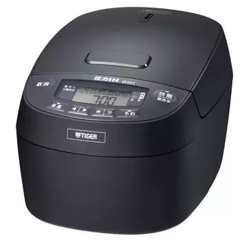 Термос Tiger Rice Pressure Freshly 5-слойный глиняный горшок с покрытием из зернистого тепла, легко чернеющий (ТИГР) Плита, 5,5 чашек, IH, приготовленная, инфракрасная,