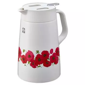Термос Tiger с вакуумной изоляцией из нержавеющей стали WEB Limited 100th Anniversary Model Reprint Retro Pattern Poppy (ТИГР) PWO-T120WF