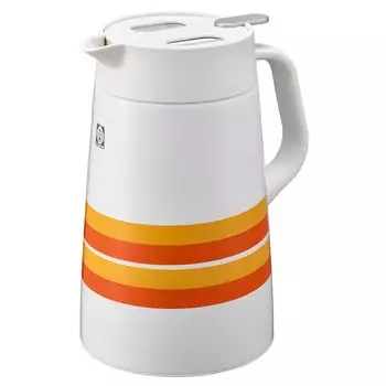 Термос Tiger с вакуумной изоляцией из нержавеющей стали WEB Limited 100th Anniversary Model Reprint Retro Pattern Orange Stripes (ТИГР) PWO-T120WO