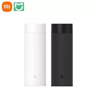 Термос Xiaomi Mijia, 350 мл, нержавеющая сталь, 190 г, легкая вакуумная бутылка, портативная изолированная чашка для кемпинга, путешествий, спорта чёрный
