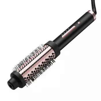 Термощетка Нагреваемая щипцы для завивки Круглая щетка для мультистайлера Керамическая щетка для завивки волос Расческа Инструменты для укладки us чёрный