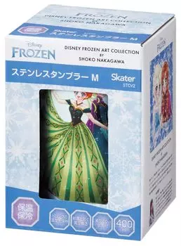 Термостакан из нержавеющей стали для кофе из магазина Skater Convenience 400 мл M Disney Frozen x Shoko Nakagawa для девочек с двойными стенками/сохраняющий холод STCV2-A