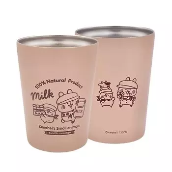 Термостакан из нержавеющей стали с изображением маленького животного Pisuke Rabbit 380 мл Yurutto Momo Kanahei s & (розовый)