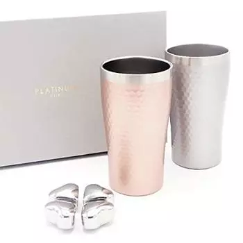 Термостакан Oribe Platinum из нержавеющей стали, пара в форме сердца, подарочный набор из 2 шт., в коробке и