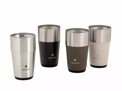 Термостакан Snow Peak 470, набор из 4 цветов, оливковый, песочный, SET-470, черный, зеленый, серебристый,
