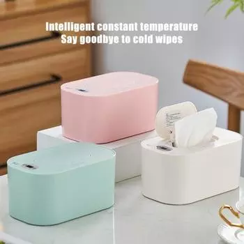 Термостат для младенцев Подгузник Подогреватель салфеток Регулируемая температура Управление одной рукой Большая емкость Подогреватель салфеток Ящик для хранения розовый
