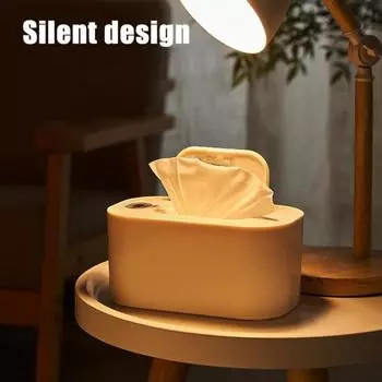 Термостат для младенцев Подогреватель салфеток Регулируемая температура Управление одной рукой Салфетки большой емкости белый