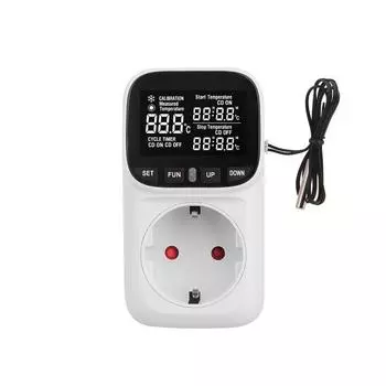 Термостат для обогревателя в розетке белый