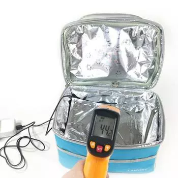 Термостатическая нагревательная пластина USB, изоляционный мешок для ланч-бокса, подогреваемая прокладка для коробки Bento, термоподложка, подогреватель пищи, изоляционный мешок серебряный