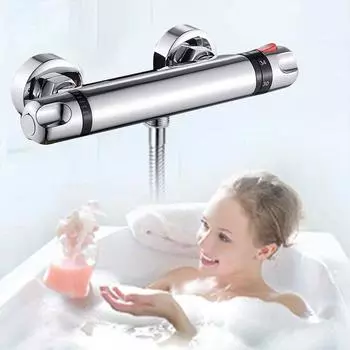 Термостатические душевые комплекты Смеситель для душа в ванной Смеситель для горячей и холодной воды Латунный смеситель Душевая система для ванны Душ-водопад