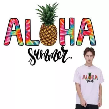 Термостикер с ананасом на одежде, термопресс, аппликация Parches Ropa, толстовки с капюшоном, наклейки на одежду, футболка, летняя нашивка