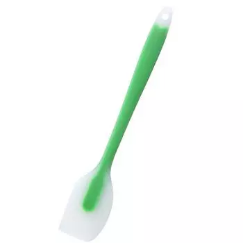 Термостойкая антипригарная силиконовая лопатка, ложка для приготовления пищи, кухонный скребок для торта зелёный