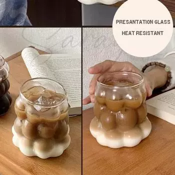 Термостойкая боросиликатная чашка в форме шариков | Кофейный и презентационный стакан | Боросиликатное стекло