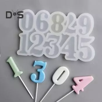 Термостойкая форма для выпечки, многофункциональная силиконовая форма для украшения цифр, форма для шоколадных конфет, принадлежности для вечеринок прозрачный