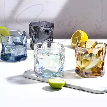 Термостойкая конструкция, толстая изогнутая стеклянная чашка | Бокал для кофе и презентаций в изогнутом стиле — 1 шт.