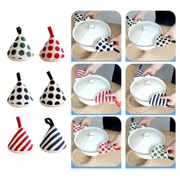 Термостойкая крышка ручки кастрюли перчатка ручка против ожогов зажим для ручки кулинарная перчатка кухонный аксессуар хлопковый материал A