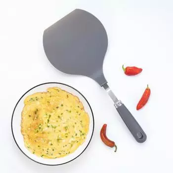 Термостойкая лопатка для пиццы с полукруглой головкой и ручкой, предотвращающей ожоги, подъемная пластина для торта, нейлоновая подвесная лопатка для блинов, кондитерские изделия розовый