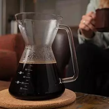 Термостойкая машина для заваривания холодного чая: Легко чистится, фильтр ручной работы из боросиликатного стекла, идеально подходит для домашнего кофейника
