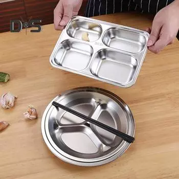 Термостойкая разделенная пластина. Большая емкость. Практичная сетка 2/3/4/5/6. Утолщенная разделенная пластина.