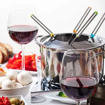 Термостойкая ручка для мяса, зефира, шоколада, фонтана, вилка, инструмент для барбекю, палочки для фондю, шампур 6Pcs