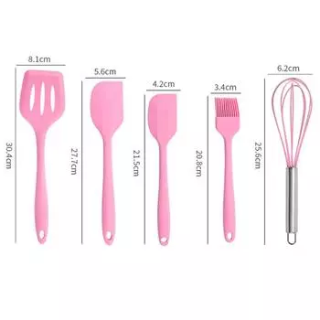 Термостойкая силиконовая кухонная утварь, набор кухонных принадлежностей с антипригарным покрытием, инструменты для выпечки с ящиком для хранения синий