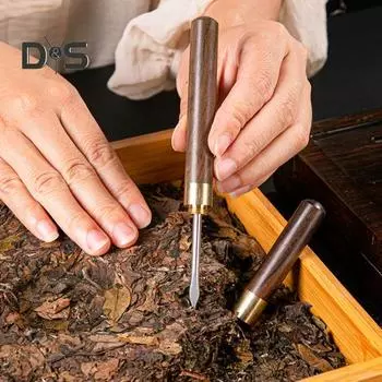 Термостойкие 5 шт./компл. аксессуары для чайной церемонии, противоскользящие деревянные удобные китайские чайные ложки гунфу, набор игл для чая, принадлежности для чайной комнаты эбеновый