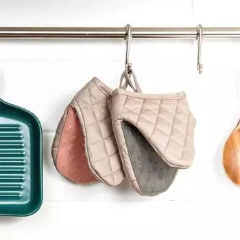 Термостойкие силиконовые изоляционные рукавицы для духовки - кухонный зажим для рук, защищающий от ожогов, для духовки и микроволновой печи серый