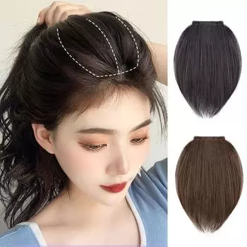 Термостойкие волокна верхняя боковая крышка волос накладка невидимые бесшовные подушечки для волос синтетические подушечки 15CM темно-коричневого