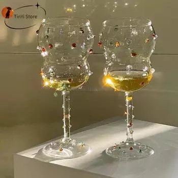 Термостойкий цветной бокал для шампанского, игристое стекло, коктейльные бокалы для шампанского, бокалы для вина, бокалы для вина 1PCS чистый