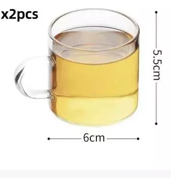 Термостойкий цветочный чайник с заварочным устройством – набор для чая Kung Fu из высокопрочного боросиликатного стекла для газовой плиты 2 cups
