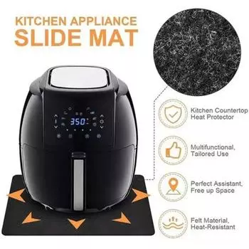 Термостойкий коврик Защитный коврик для фритюрницы Нескользящий Легко чистится Широко используемый теплозащитный коврик для рабочей поверхности Фетровая подкладка 2pcs