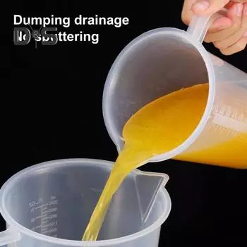 Термостойкий мерный стакан, прочный пластик, прозрачная шкала, портативный мерный кувшин S