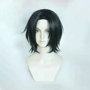 Термостойкий парик для косплея Второй замок Фейтан Парик для вечеринки Маскировка Косплей 3 бонуса Включает эксклюзивную шпильку и блокнот + сетку, чёрный