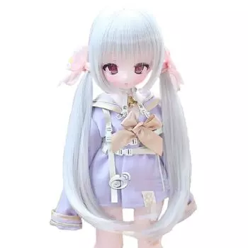 Термостойкий парик для кукол ST132 два хвоста 1/3 совместим с куклой парик светло-серый