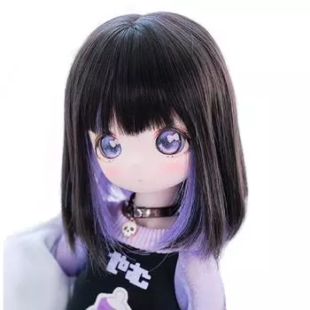 Термостойкий парик для кукол ST195 двухцветный боб-каре 1/3 совместим с куклами парик только парик