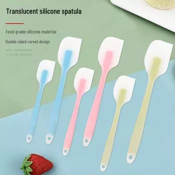Термостойкий полупрозрачный силиконовый скребок для выпечки, тортов, крема, масла, смешивания, джемов и многого другого. Small 21cm