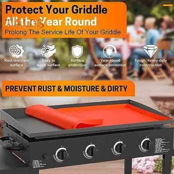 Термостойкий силиконовый коврик для гриля, нескользящий, для кемпинга, защитный коврик для барбекю, огнестойкий, устойчивый к ржавчине, для гриля на открытом воздухе S