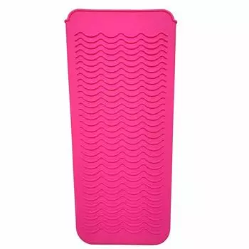 Термостойкий силиконовый коврик Resmon для укладки волос, инструмент для завивки волос, плоский, высота, ширина, пищевой розовый чехол, утюжок, выпрямитель, 28,5 см и