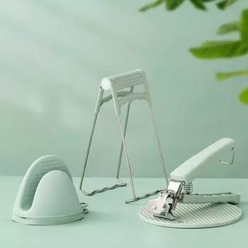 Термостойкий силиконовый теплоизоляционный ручной набор для кухонной духовки, возьмите зажим для чаши, антиглажный зажим для подноса, жаропрочный