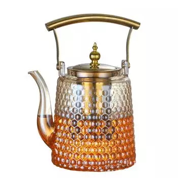 Термостойкий стеклянный чайник с рисунком молоток кувшин для воды большой емкости кофейники кухонный чайник для кипячения воды домашний бар чайная утварь