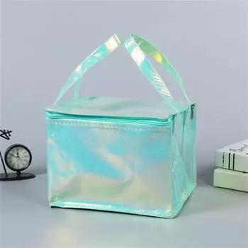 Термосумка для торта, легкая 6-дюймовая многоразовая сумка для ланча, просторная изолированная сумка белый