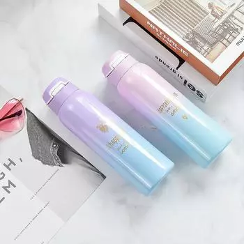 Термосы термос без BPA 500 мл, термосы для спортивных велосипедов, переносная термокружка с трубочкой, термос для воды, кружка для кофе, дорожная кружка 480ml синий