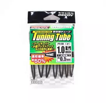 Термоусадочная трубка Decoy T-4 черная, размер 1,0 мм (3599)