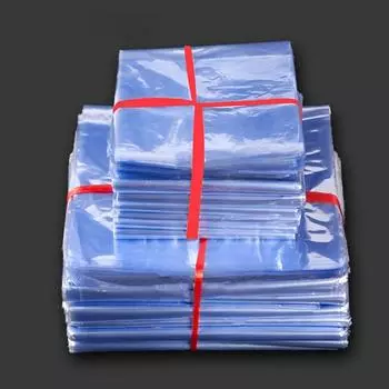 Термоусадочные пакеты из ПВХ Прозрачная мембрана Пластиковая косметичка Сумка Пластиковые термоусадочные пакеты Плоские пакеты с термоусадочной пленкой 10x15cm 200pcs