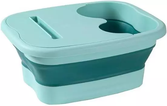 Термованна для ног, удобная для использования дома или в качестве ножной ванны, для ног, удобная для купания, изоляция, крышка, складная, компактная, для хранения, на открытом воздухе, ванна, зелёный