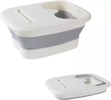 Термованна для ног, удобная для использования дома или в качестве ножной ванны, для ног, удобная для купания, изоляция, крышка, складная, компактная, для хранения, на открытом воздухе, ванна, белый